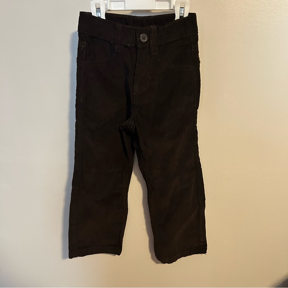 Kids Casual Corduroy Pants - Dark Brown